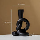 GobekUsa Ceramic Knot Candle Stand Geometric Home Decor Hollow Candlestick