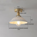 GobekUsa Ceramic LED Ceiling Light Modern White Porch Balcony Luminaria