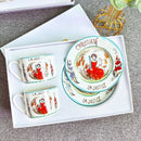 GobekUsa Bone China Coffee and Tea Cup Set with Saucer, Teaware, Dessert Dish