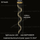 GobekUsa Crystal LED Pendant Chandelier for Modern Luxury Living Room
