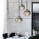 GobekUsa Gradient Glass Chandelier: Modern Nordic Living Room Lighting for Bedroom or Restaurant