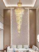 GobekUsa Crystal Chandelier Spiral Staircase Luxury Lighting