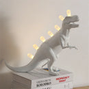 GobekUsa Brontosaurus T-Rex Dinosaur Resin LED Desk Lamp for Bedroom Home Decor
