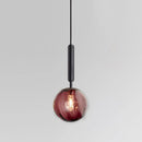 GobekUsa Glass Ball Pendant Lamp LED Hanging Light for Minimalist Living Room