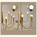 GobekUsa French Style Black Pendant Light Chandelier - Luxury LED Ceiling Lamp
