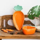 GobekUsa Carrot-Shaped Ceramic Tableware Set - Creative and Cute Household Plates for Desserts, Fruits, and Snacks