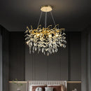 GobekUsa Golden Branch Ceiling Crystal Chandelier – Luxury Indoor Lighting Fixture