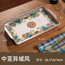 GobekUsa Ice Crack Tray: Moroccan Food Plate, Middle East Holder Tray for Home Kitchen