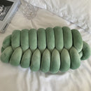 GobekUsa Knot Plush Christmas Green Throw Pillow for Aesthetic Home Decor