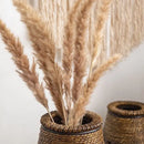 GobekUsa Bamboo Woven Vase Rattan Flower Glass Arrangement Dried Flower Basket Living Room Decor