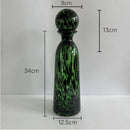GobekUsa Leopard Texture Glass Vase: Modern Floral Vase for Chic Room Decor