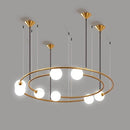 GobekUsa Glass Ball LED Pendant Chandelier for Modern Living Room Decor