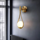 GobekUsa Brass Glass Wall Lamp for Nordic Modern Bedroom Lighting