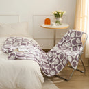 GobekUsa Knitted Checkboard Smile Face Design Fluffy Blanket - Spring Violet Pink Gray Blanket