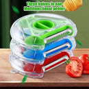 GobekUsa 3-in-1 Magic Peeler Trio Set: Slicer, Shredder, Julienne Cutter - Kitchen Tool