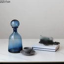 GobekUsa Amber Glass Vase Hydroponics Desk Decoration Modern Home Decor