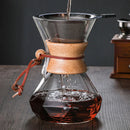 GobekUsa Diamond Glass Hand Brew Coffee Maker Pot for Espresso Drip Cup Brewing