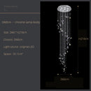 GobekUsa Butterfly Crystal Chandelier for High Ceilings - Modern Staircase Pendant Lighting