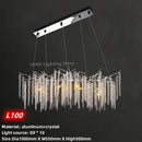 GobekUsa Crystal Tassel Pendant Chandelier for Dining Room, Kitchen Island, Hall - Luxury LED Lighting