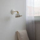 GobekUsa Ceramic LED Wall Light with Copper Arm Socket for Bedroom Living Room
