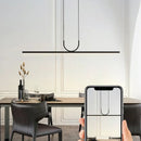 GobekUsa LED Black Ceiling Chandelier for Dining Room Kitchen Island - Modern Home Decor Lighting