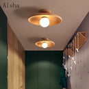 GobekUsa Japanese Style Wooden Ceiling Lamp for Home Decor