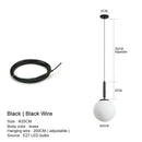 Modern White Frosted Glass Globe Pendant Light