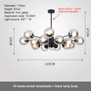 GobekUsa Glass Ball LED Chandelier for Bedroom and Dining Room