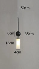 Nordic Gold and Black Glass Pendant Light
