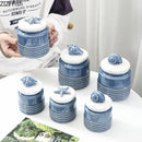 GobekUsa Ceramic Marine Life Decorative Storage Tray for Dresser or Tabletop