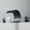 GobekUsa Gold Crystal Handle Bathroom Faucet - Widespread Brass Sink Tap