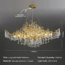 GobekUsa Crystal Chandelier: Modern Luxury Long Light for Kitchen, Dining, Living, and Bedroom