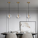 GobekUsa Clear Glass Ball Pendant Light Chandelier for Living Room Dining Room Home Decor