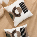 GobekUsa Half-circle Tufted Cotton Canvas Embroidery Throw Pillow Cover - Modern & Stylish