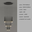 GobekUsa LED Staircase Chandeliers: Modern Luxury for Living Room, Hall, Villa.