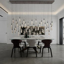 GobekUsa Crystal Water-drop Ceiling Chandelier: Elegant Dining Table Lighting Fixture