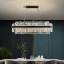 GobekUsa Black LED Crystal Chandelier for Dining Room Luxury Design