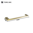 GobekUsa Gold Bathroom Accessories Set: Towel Bar Rail, Toilet Paper Holder, Towel Rack, Hook
