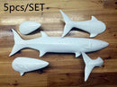 GobekUsa Abstract Fish Ceramic Wall Decoration 5-Piece Set for Children's Room