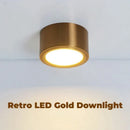 GobekUsa Antique Gold LED Ceiling Downlights for Retro Home Lighting