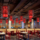 GobekUsa Antique Wood Pendant Lights for Dining Room, LED Living Room Decor Lighting Fixtures