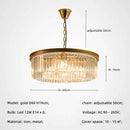GobekUsa Gold Black Metal Crystal Pendant Lights Chain Hanging LED Suspension Lamp Fixtures