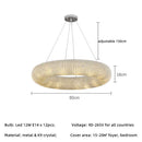 GobekUsa Crystal Loft Chandelier: Modern Luxury LED Pendant Light for Living Room Decor