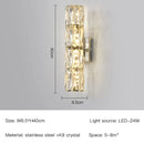 GobekUsa Crystal Wall Lamp: Nordic LED Luxury Design, Art Gold/Chrome for Living Room, Bedroom