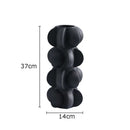 GobekUsa Geometric Spiral Resin Vase - Black and White Flower Vase for Home Decor