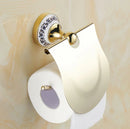 GobekUsa Golden Polished Porcelain Bath Hardware Set for Bathroom Essentials