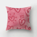 GobekUsa Love Heart Print Pillow Covers 45x45cm Home Decor Sofa Cushion Case