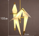 GobekUsa Crane Chandelier Iron LED Light for Bedroom Dining Children's Room