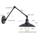GobekUsa Gold LED Industrial Wall Lamp with Pull Chain Switch