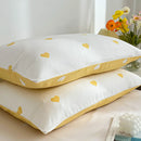GobekUsa Love Printed Pillowcase Set - Simple Style, 2Pcs